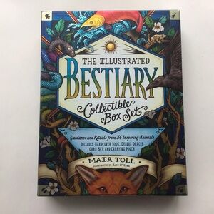 The Illustrated Bestiary Collectible Box Set Book Deluxe Oracle Cards and Pouch